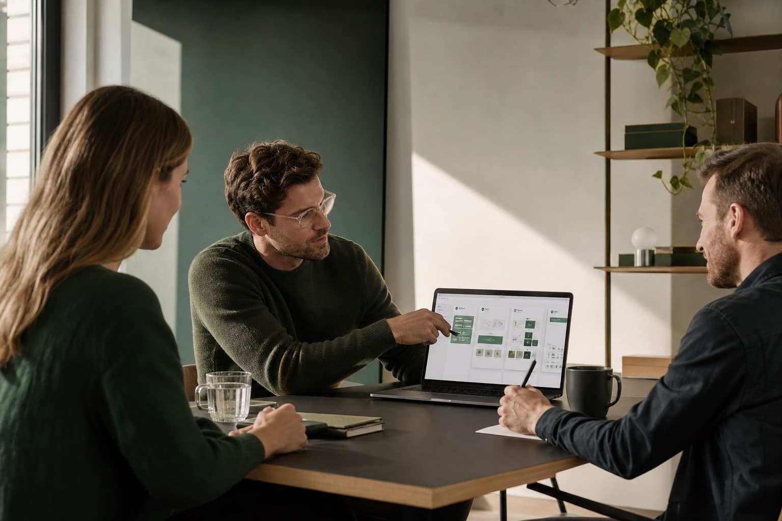 Digitalteam bei der Planung eines klaren Unternehmenssystems